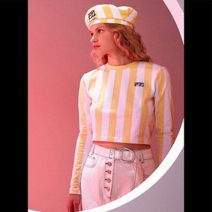 Pierre Cardin X Fila Beret and Crop Top size Small